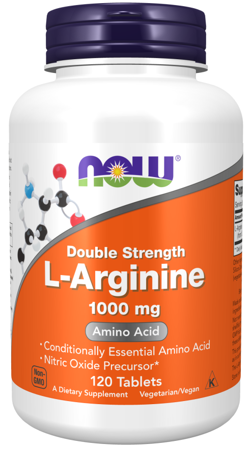 NOW L-Arginine Double Strength 1000mg Tablets