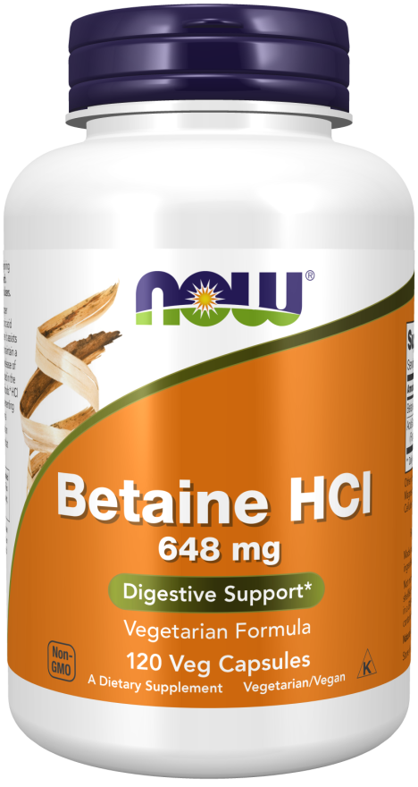 NOW Betaine HCL 648mg