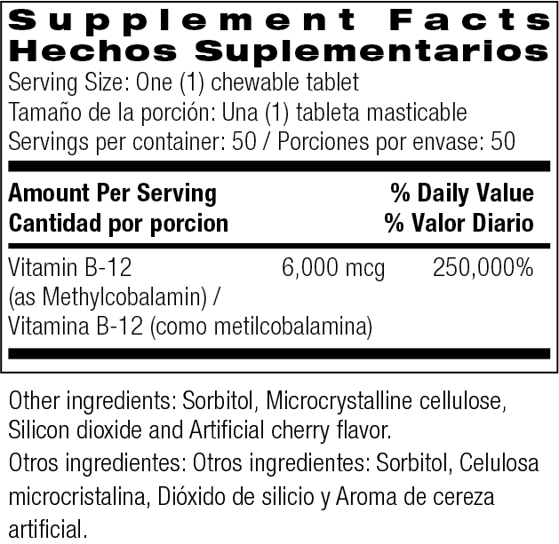Bio Nutrition B-12 Tablets